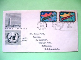 United Nations - New York 1960 FDC Cover To England - Economic Comission For Asia And Far East - Developpment - Map -... - Cartas & Documentos