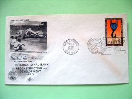 United Nations - New York 1960 FDC Cover - Block And Tackle - Bank For Reconstruction And Developpment - Highways In ... - Covers & Documents