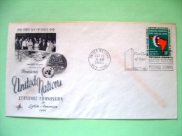 United Nations - New York 1961 FDC Cover - Cogwheel And Map - Economic Comission For Latin America - Brieven En Documenten