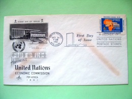 United Nations - New York 1961 FDC Cover - Addis Ababa Building And Map - Economic Comission For Africa - - Covers & Documents