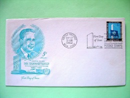 United Nations - New York 1962 FDC Cover - Flag And UN Building - In Memory Of Dag Hammarskjold - Briefe U. Dokumente