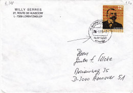 L-Luxembourg 1989. Brief Nach Hannover (Nachentwertung Hannover) (5.388) - Briefe U. Dokumente