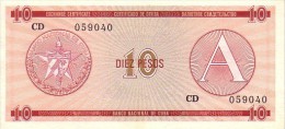CUBA   10 Pesos Exchange Certificat  Serie A Emission De 1985  Pick FX4     ***** BILLET  NEUF ***** - Cuba