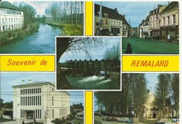 Remalard (Orne) L'Huisne - Rue De L'Eglise - Salle Des Fêtes - L'Eglise - Remalard