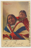 Indians Eagle Feather And Papoose Sioux 1904 A. Rinehart Omaha P. Used 1907 To Cuba - Andere & Zonder Classificatie