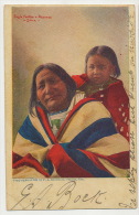 Indians Eagle Feather And Papoose Sioux 1904 A. Rinehart Omaha P. Used 1907 To Cuba - Altri & Non Classificati