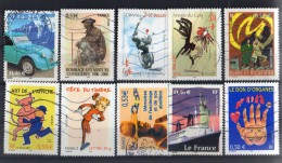 FRANCE  10 Timbres Oblitèrés / Used - Collezioni