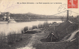 33 LA REOLE - Le Pont Suspendu Sur La Garonne - La Réole