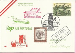 First Flight - Wien / Munchen / Lisboa, 27.10.1987., Austria, Cover - Eerste Vluchten