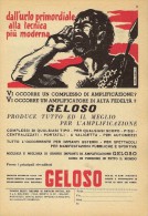 # AMPLIFIERS GELOSO ITALY 1950s Advert Pubblicità Publicitè Reklame Amplifier Amplificatore Verstarker Amplificador - Amplifiers