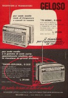 # RADIO TRANSISTORS GELOSO ITALY 1950s Advert Pubblicità Publicitè Reklame Publicidad Radio TV Music Receiver L.39500 - Literature & Schemes