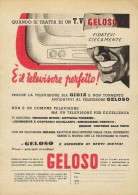 # TV TELEVISION GELOSO ITALY 1950s Advert Pubblicità Publicitè Reklame Publicidad Radio TV Televisione - Libri & Schemi