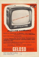 # TV TELEVISION GELOSO ITALY 1950s Advert Pubblicità Publicitè Reklame Publicidad Radio TV Televisione - Literature & Schemes