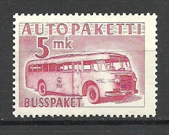 FINLAND FINNLAND Finlande Suomi 1952 Autopaketti Autobus 5 MK * - Envios Por Bus