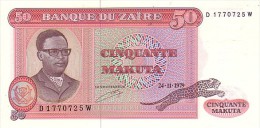 ZAÏRE   50 Makuta  Daté Du 24-11-1979    Pick 17 A           ***** BILLET NEUF ***** - Zaïre