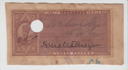 India  KG V   3 Rupees   Court Fee   # 81646  F   Inde Indien - Otros & Sin Clasificación