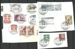 DENMARK Dänemark Danmark Nice Cancels 2014 On Cut Outs - Usati