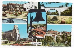 CP, 81, LAVAUR, L'Hôtel De Ville, Les Deux Ponts..., Multivues, Vierge - Lavaur