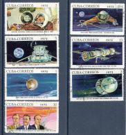 Space 1972 Cuba Used 7  Stamps   Space History - Amérique Du Sud