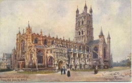 GLOUCESTER -CATHEDRAL - FROM SOUTH WEST  By CHARLES FLOWER TUCKS 7410 - Gloucester