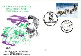 Fr. Cook At North Pole - 80 Years. Bucuresti 1988. - Polar Explorers & Famous People