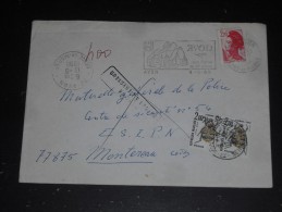 AVON - SEINE ET MARNE - YT FRANCE TAXE 107 X 2 + 2 - GRIFFE LINEAIRE MONTEREAU 77305 ET REFUSE RETOUR A L ENVOYEUR - - 1960-.... Briefe & Dokumente