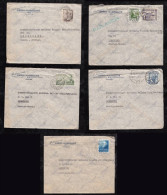 Spanien Spain TANGER 5 Airmail Covers 1951-53 To SWEDEN - Mandats