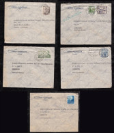 Spanien Spain TANGER 5 Airmail Covers 1951-53 To SWEDEN - Sellos De Giro