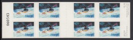 Norway Booklet Scott #1294 Adventure Sports Pane Of 8 4.50k Kayaking - Postzegelboekjes