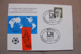 A020 - X. Fussballweltmeisterschaft 13.6. - 7.7.1974 FIFA WORLD Sonderpostkarte - Otros & Sin Clasificación