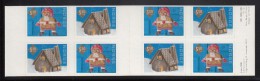 Norway Booklet Scott #1320, #1321 Christmas Pane Of 8 5.50k Gingerbread Man, House - Postzegelboekjes