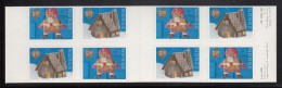 Norway Booklet Scott #1320, #1321 Christmas Pane Of 8 5.50k Gingerbread Man, House - Booklets