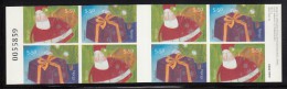 Norway Booklet Scott #1384, #1385 Christmas Pane Of 8 5.50k Santa Claus, Present - Carnets