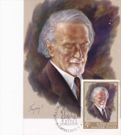 Carte Maximum HONGRIE N° Yvert 1964 (Compositeur Zoltan KODALY - Portrait Par Sandor LEGRADY) Obl Sp Ill - Cartoline Maximum