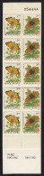 Norway Booklet Scott #1051, #1052 Butterflies Pane Of 10 3.50k Colias Hecla, Clossiana Freija - Lr Margin Perfed - Booklets