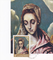 Carte Maximum HONGRIE N° Yvert 1972 (LE GRECO - Sainte Elizabeth) Obl Sp Ill 1er Jour - Cartoline Maximum