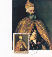 Carte Maximum HONGRIE N° Yvert 2016 (Le TITIEN - Portrait Du Doge) Obl Sp Ill 1er Jour - Cartoline Maximum