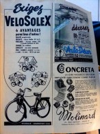 MARS 1954 Solex Velosolex TOURING CLUB DE FRANCE SOLEXINE PUB RAVO - Moto