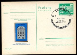 DDR P79-6-80 C136 Postkarte PRIVATER ZUDRUCK Gewandhaus Leipzig Sost.1 1980 - Cartes Postales Privées - Oblitérées