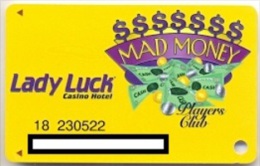Lady Luck Casino, U.S.A., Older Used Slot Card, Ladyluck-1 - Casinokarten