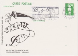 Frankrijk 1990 Postal Card Stamped Dieppe - Storia Postale