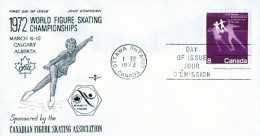 1972  World Figure Skating Championships  Sc 559  Rose Craft Cachet - 1971-1980