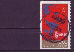 TITO-2 DIN-XI CONGRESS-COMMUNIST PARTY-POSTMARK-SPLIT-CROATIA-YUGOSLAVIA-1977 - Gebruikt