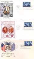 United States Of America 17.05.1947 Six Different First Day Cover-100th Anniversary Of United States Postage Stamps - Cartas & Documentos