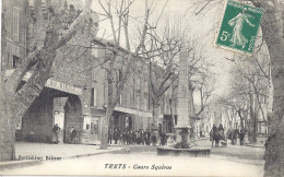 TRETS  - COURS SQUIROS - TRES BELLE CARTE ANIMEE   ATTELAGES - Trets