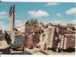 BAALBECK-LIBAN-LIBANON-Temple Jupiter Chameliers-Camel Drivers-Chameau- Carte Moderne Grand Format - - Liban