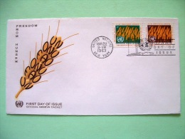 United Nations - New York 1963 FDC Cover - Wheat - Freedom From Hunger - Covers & Documents