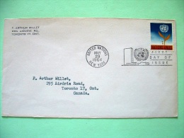 United Nations - New York 1964 FDC Cover To Canada - UN Emblem As Flower - Lettres & Documents