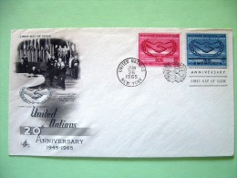 United Nations - New York 1965 FDC Cover - Cooperation Year - Hands - Briefe U. Dokumente