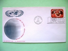 United Nations - New York 1967 FDC Cover - Hands Combining UN Letters - Brieven En Documenten